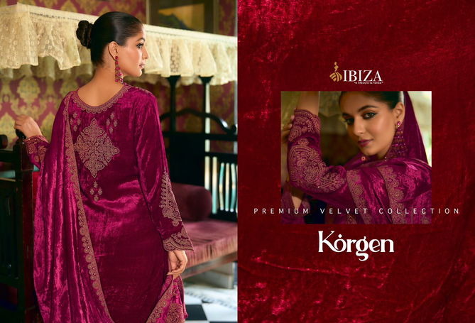 Korgen By Ibiza Viscose Velvet Wedding Salwar Suits Wholesale Shop In Surat